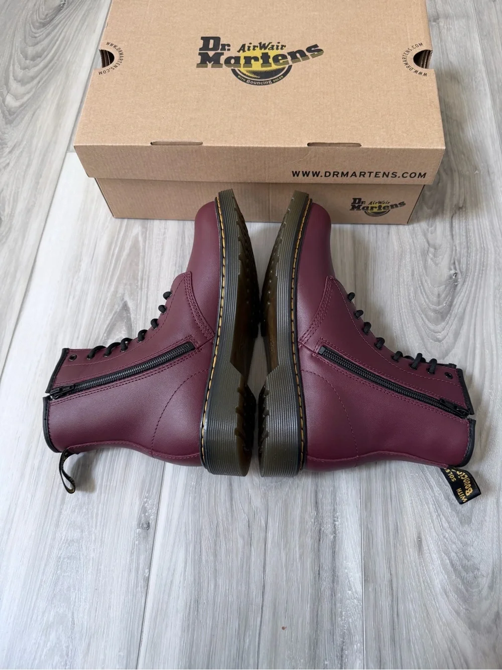 Dr. Martens 1460 Y Cherry Red Boots Women’s 7 Youth 6 NIB